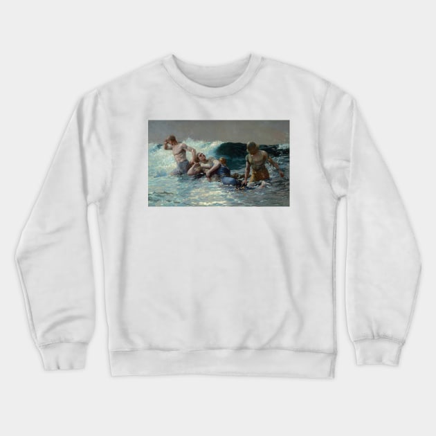 Undertow by Winslow Homer Crewneck Sweatshirt by Classic Art Stall